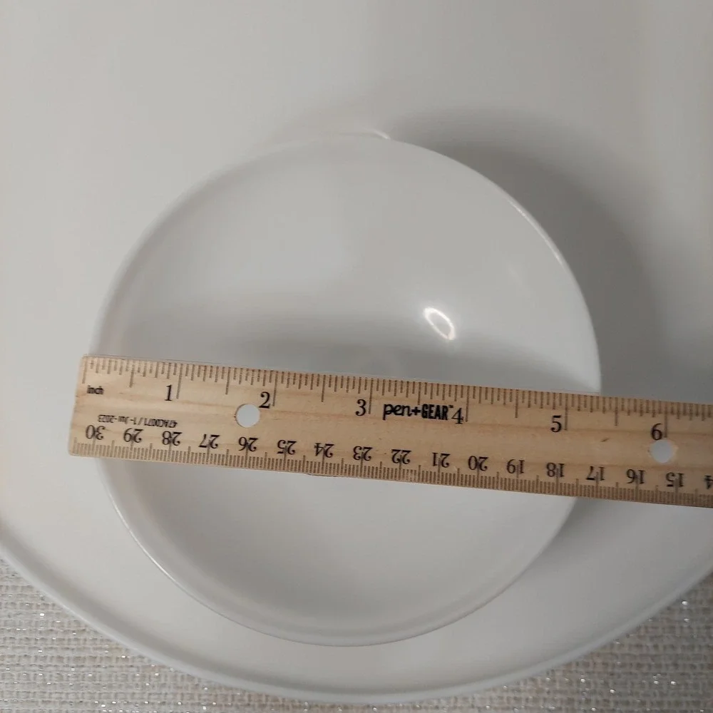 Vintage Tupperware Dip-N-Serve 1954‎ White Serving Tray Platter with Bowl, Lid